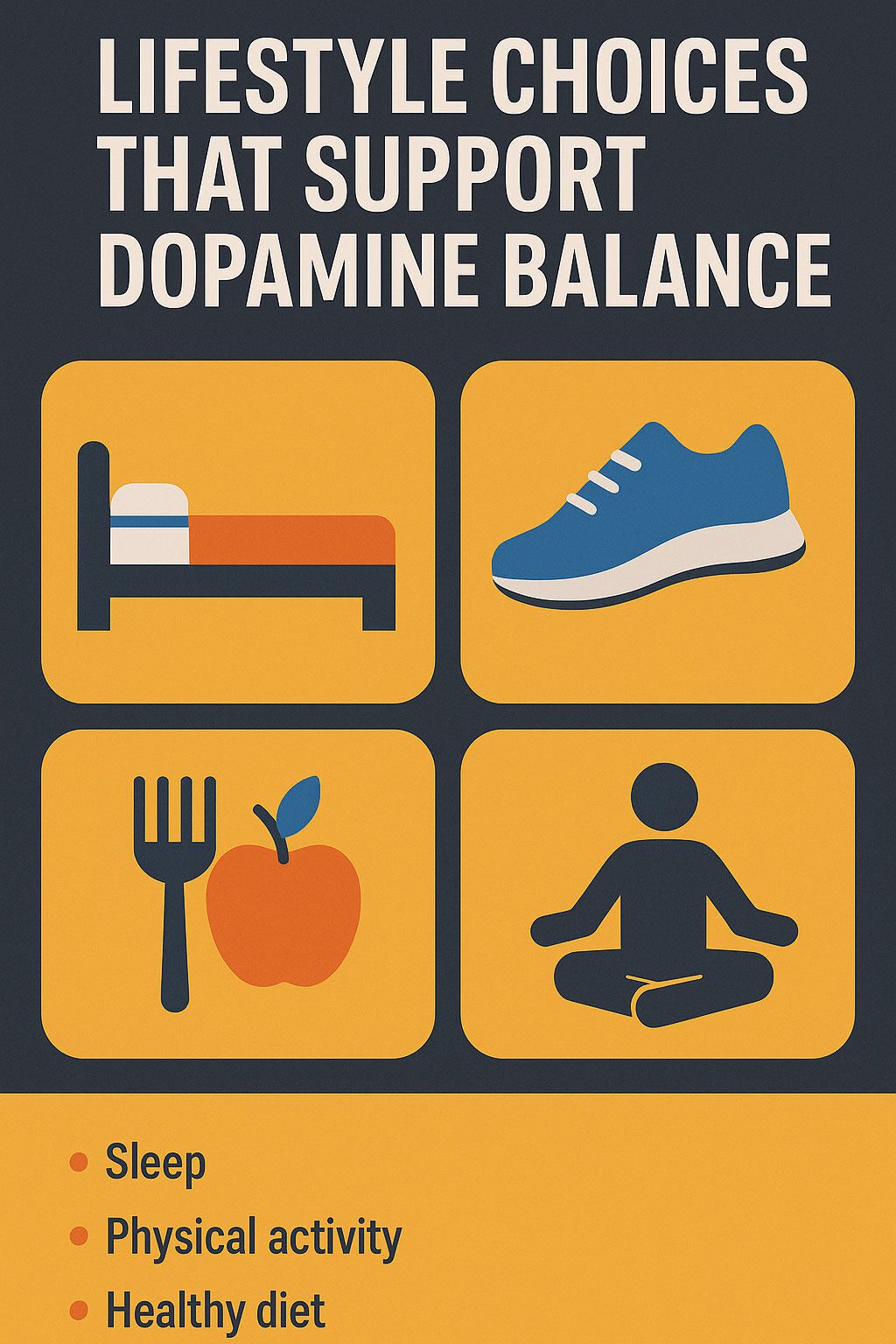 Lifestyle choices that support dopamine balance Infographic